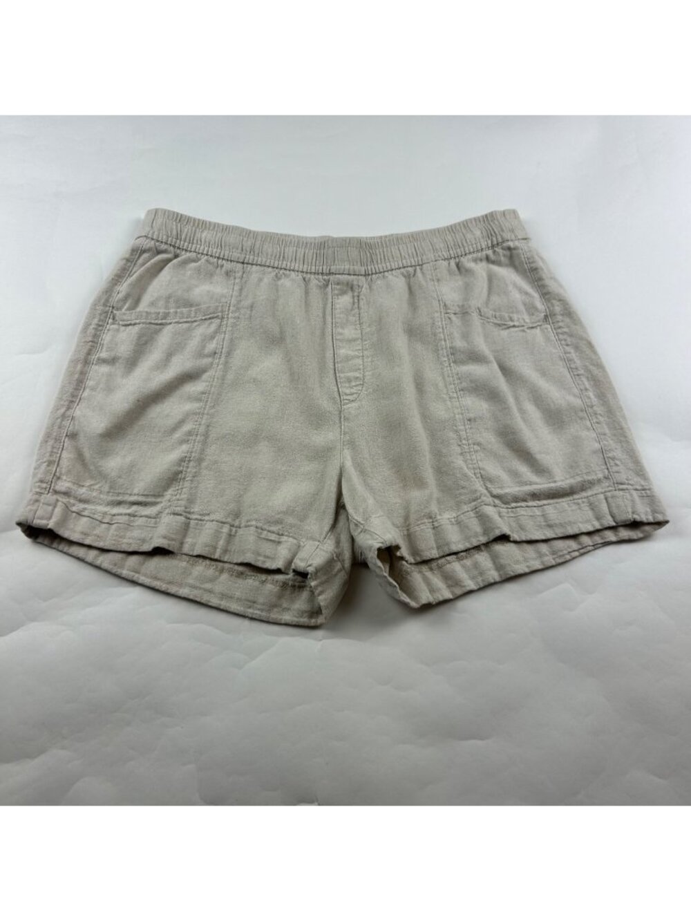 Old Navy Flax Linen Blend High Rise Pull On Shorts M